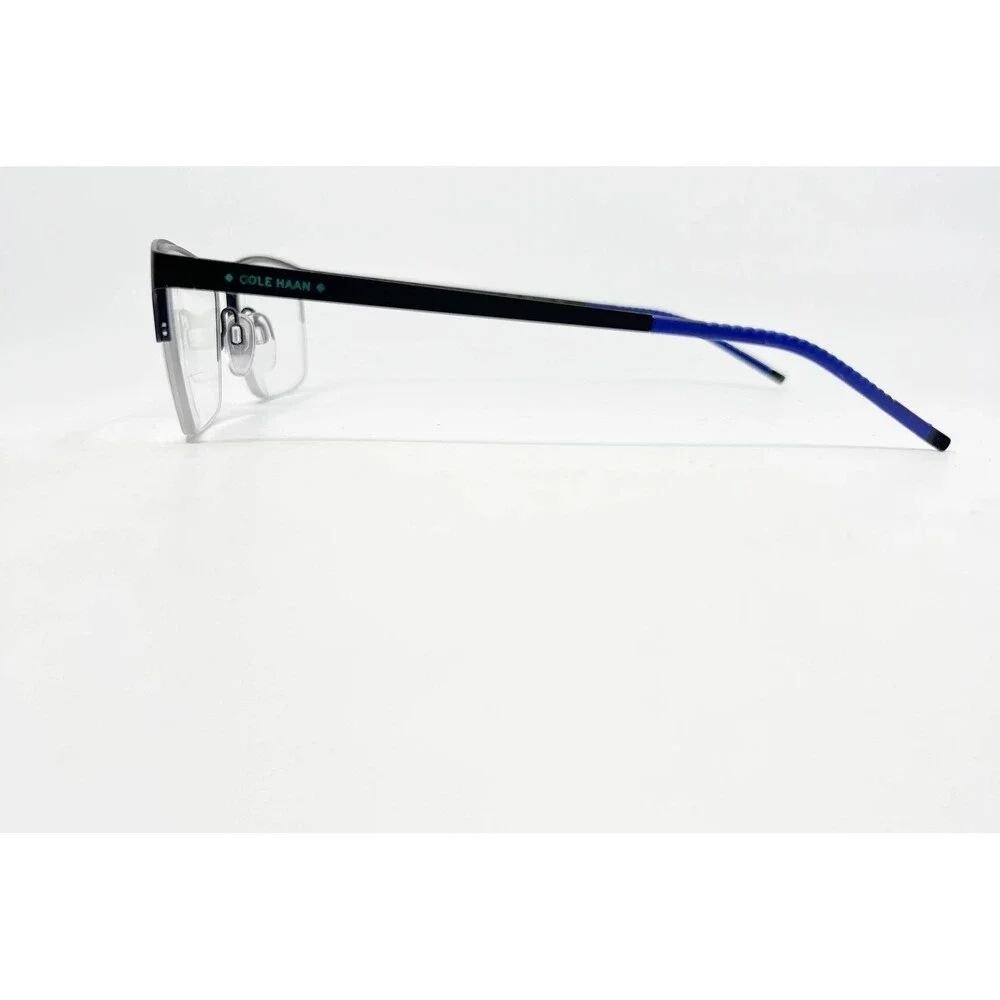 Cole Haan Eyeglasses Mens Black Semi-Rimless Zerogrand CH4014 53-18-140